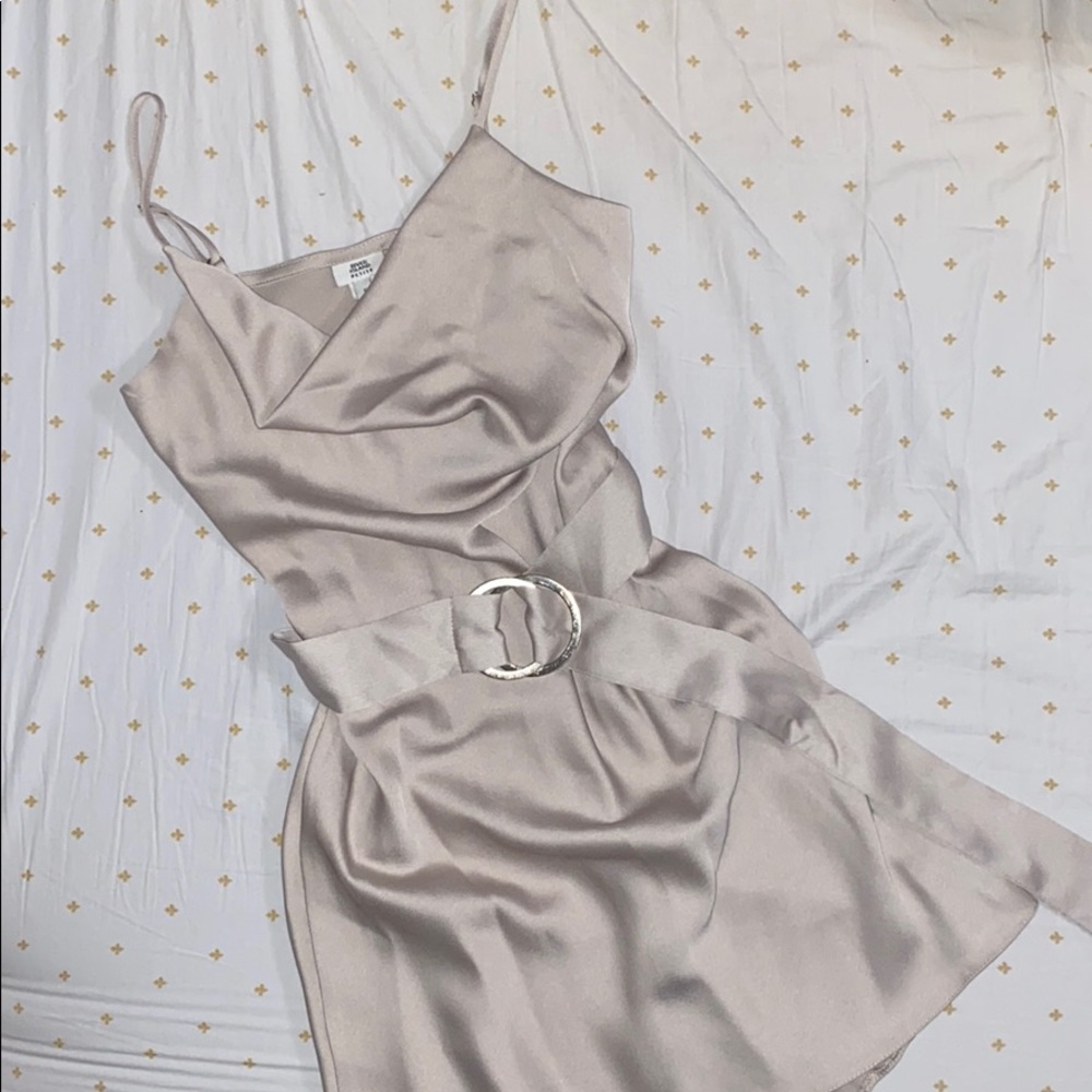 River Island Belted Slip Dress